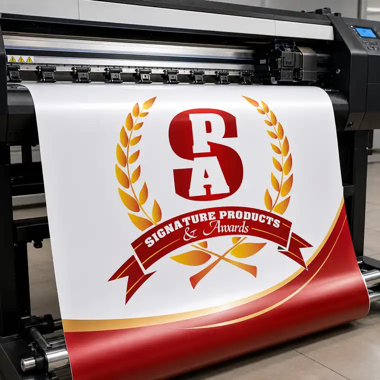 Wide format printed banners, posters and displays