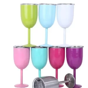 Long Stem, Stainless Steel Wine Glass Long Stem, Stainless Steel Wine Glass