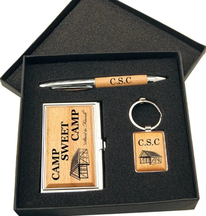 Pen Set (Wooden Keyring, Pen and Business Card Holder) Pen Set (Wooden Keyring, Pen and Business Card Holder)