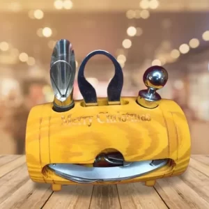 Wooden Barrel with Wine Utensils Wooden Barrel with Wine Utensils