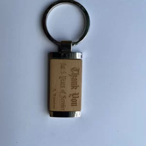 Wooden Chrome Keyrings Wooden Chrome Keyrings