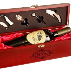 Wooden Wine Box with Utensils Wooden Wine Box with Utensils