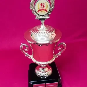 Wreath trophy on Urn cup and Plastic Perpetual Base